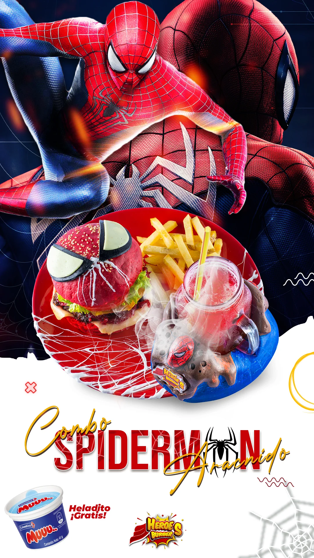 Diseño de menú digital creado por XPACIO